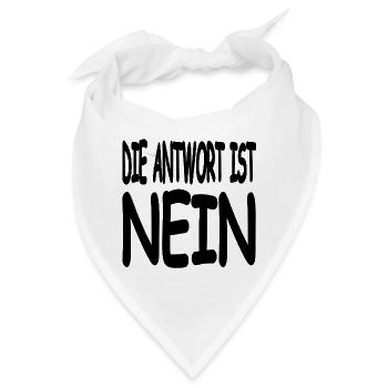 Nein - Bandana - Weiß - Vorne
