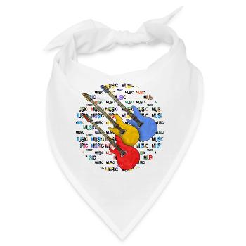 Gitarren - Bandana - Weiß - Vorne