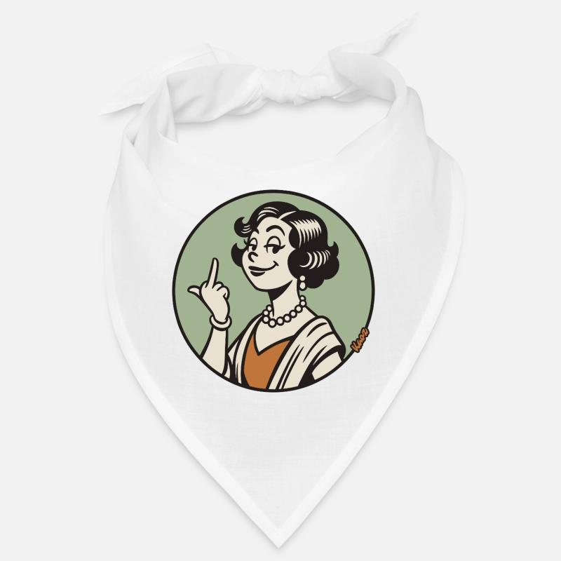 Retro Diva with Middle Finger Bandana