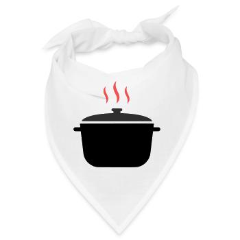 Kochtopf Dampf Kochen - Bandana - Weiß - Vorne