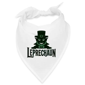 Leprechaun Grüner Kobold - Bandana - Weiß - Vorne
