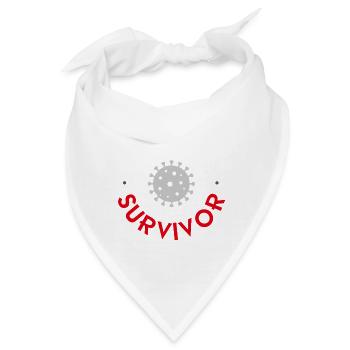 Covid-19-Überlebender - Bandana - Weiß - Vorne