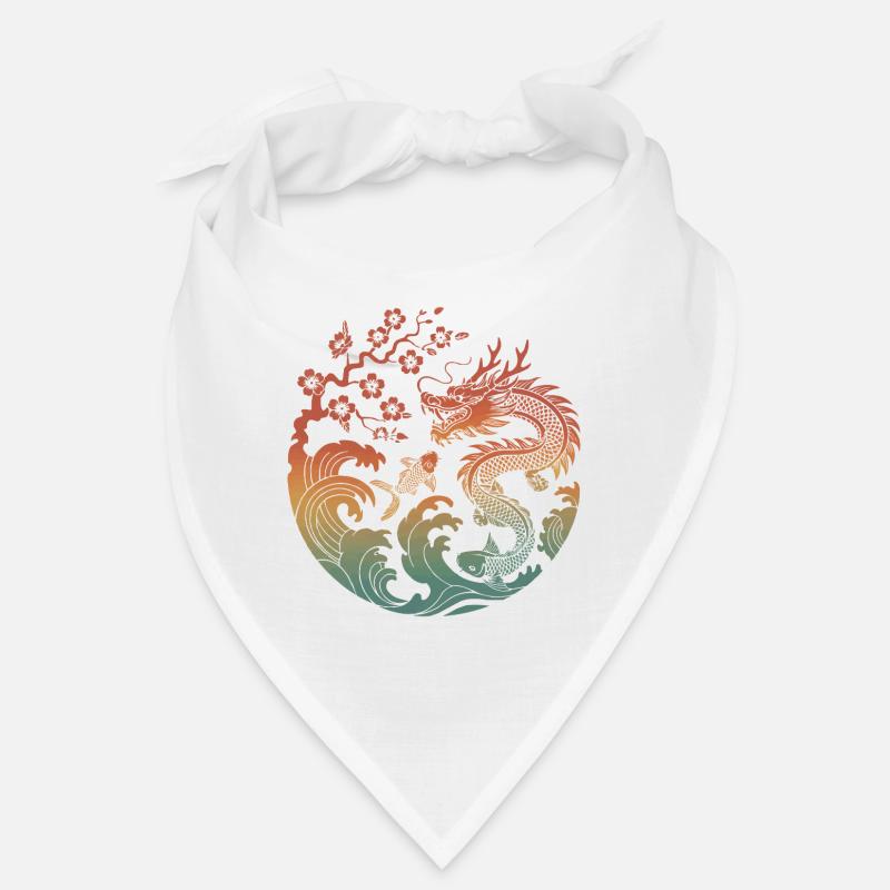 Conception du cercle Dragon & Koi Bandana