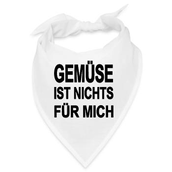 Gemüse - Bandana - Weiß - Vorne