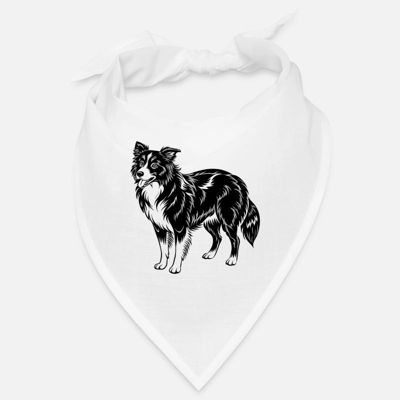 Border Collie - Bandana - Weiß