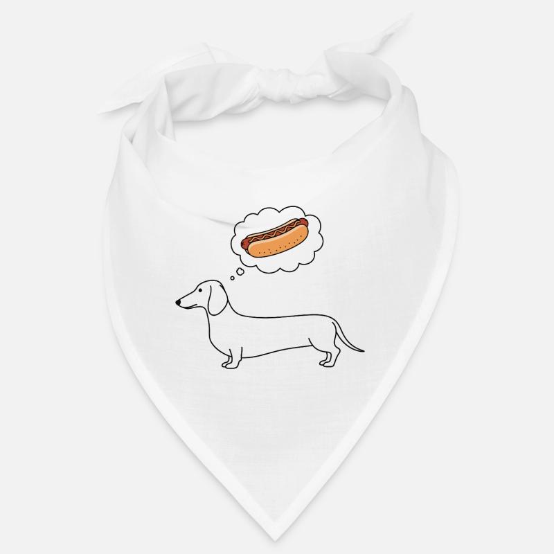 Dachshund thinks hot dog Bandana