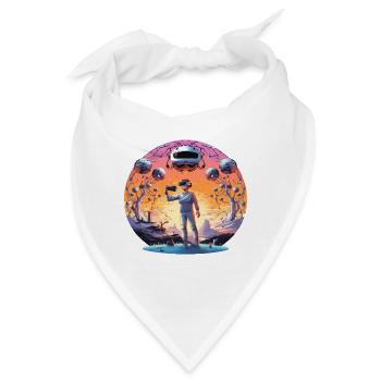 VR-Pionier im Abendrot-Land - Bandana - Weiß - Vorne
