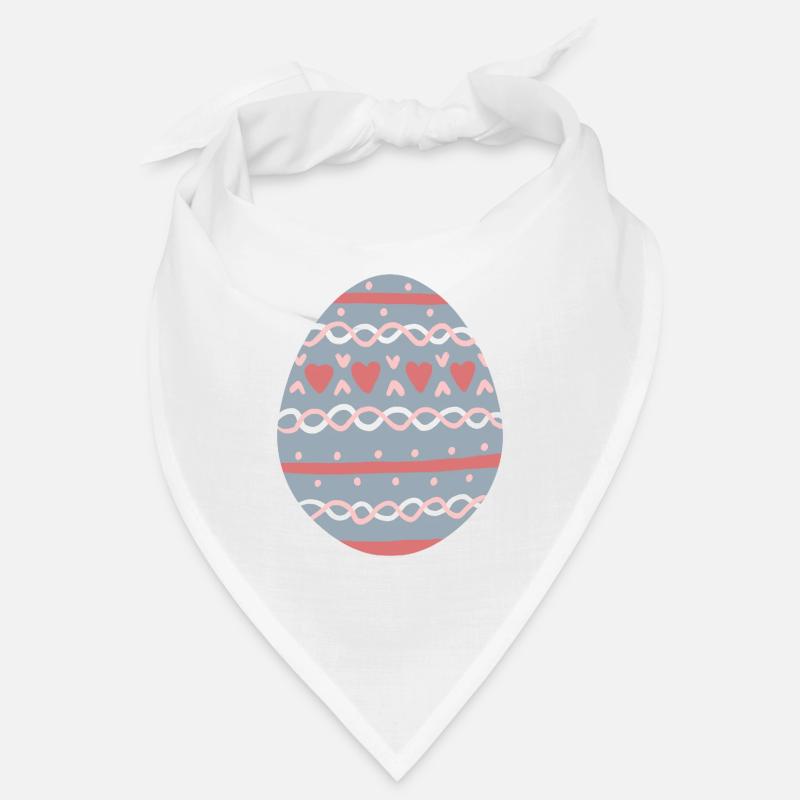 Pastel Hearts Egg Pattern Bandana