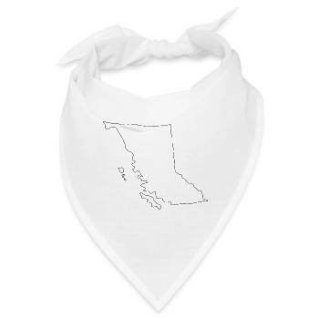Karte von British Columbia - Bandana - Weiß - Vorne