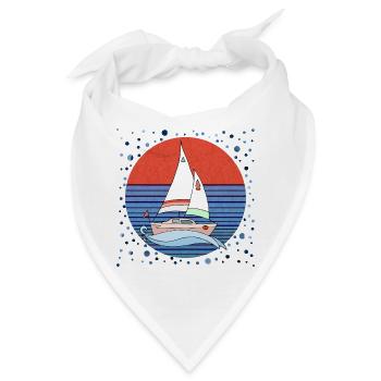 Segelboot - Bandana - Weiß - Vorne