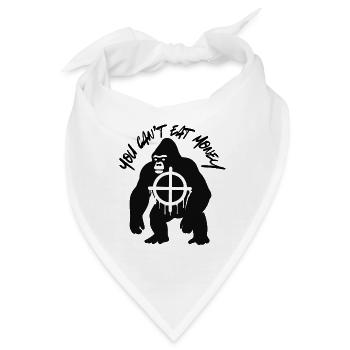 Human Eat Money Eat Gorilla - Bandana - Weiß - Vorne