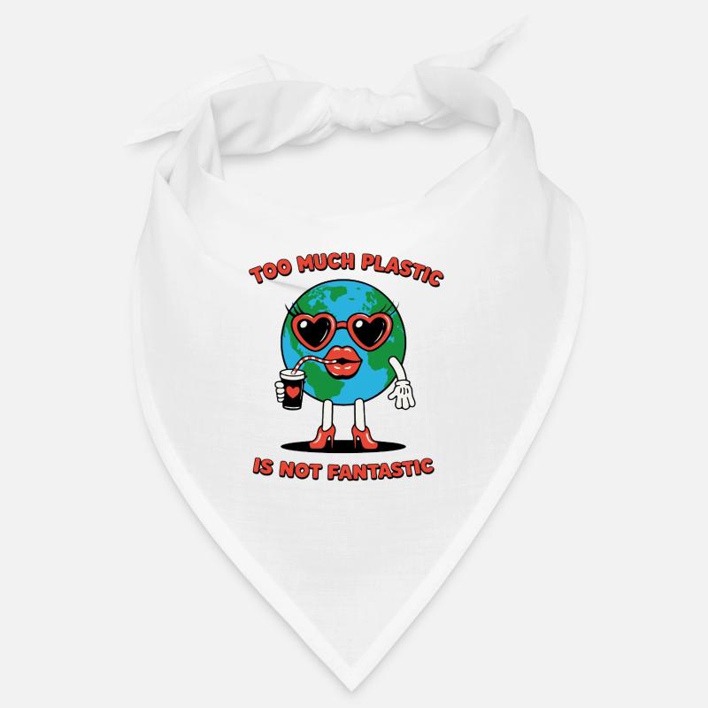 Plastic Is Not Fantastic Ironic Environmental Saying Bandana