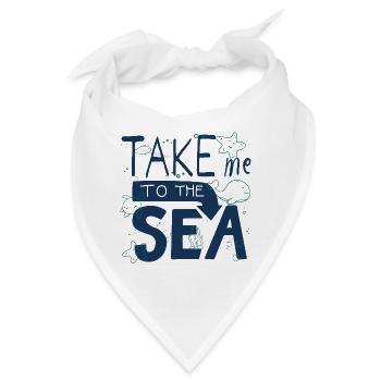 Take Me to the Sea – Doodle Meer Urlaub - Bandana - Weiß - Vorne