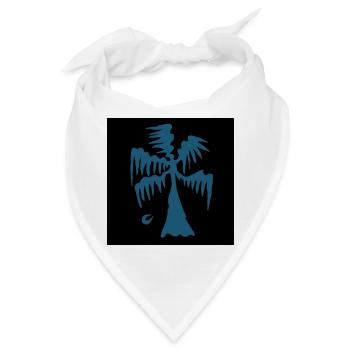 PALMENBAUM. OZEAN. STRAND. KUNST. NACHRICHT. ZITATE - Bandana - Weiß - Vorne