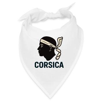 Modernes Korsika - Bandana - Weiß - Vorne