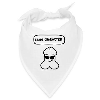 lustiges Junior-Hauptcharakter-Emoticon - Bandana - Weiß - Vorne