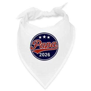 Papa 2026  - Bandana - Weiß - Vorne