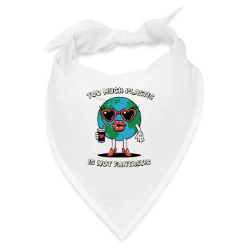 Zu Viel Plastik, Nicht Fantastisch - Bandana - Weiß - Vorne