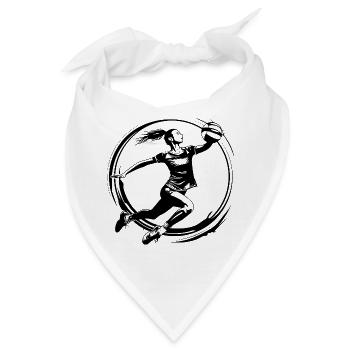 Volleyball Spielerin Silhouette - Bandana - Weiß - Vorne