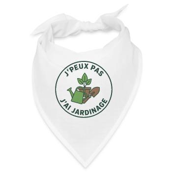 Ich kann nicht, ich habe Gartenarbeit - Bandana - Weiß - Vorne