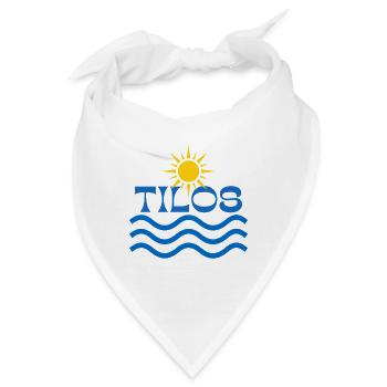 Tilos Sonnenwellen-Logo - Bandana - Weiß - Vorne