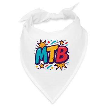 MTB Pop-Art Knall - Bandana - Weiß - Vorne