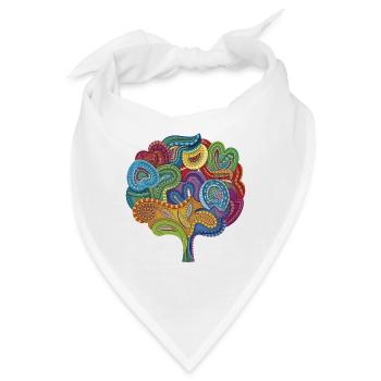 Blühende Koralle - Bandana - Weiß - Vorne