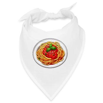 Nudeln mit Tomatensoße - Bandana - Weiß - Vorne