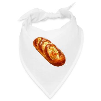 Brot oder Baguette - Bandana - Weiß - Vorne