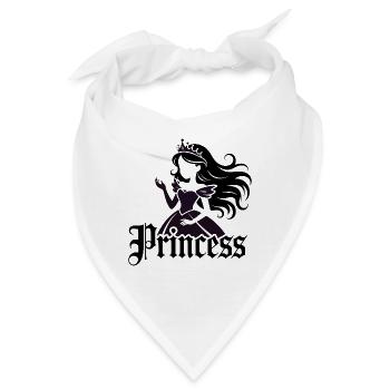 Prinzessin Silhouette - Bandana - Weiß - Vorne