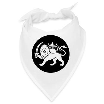 Persischer Löwe Persien Iran Symbol - Bandana - Weiß - Vorne