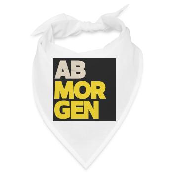 Ab Morgen Blockbuchstaben Gelb Beige - Bandana - Weiß - Vorne