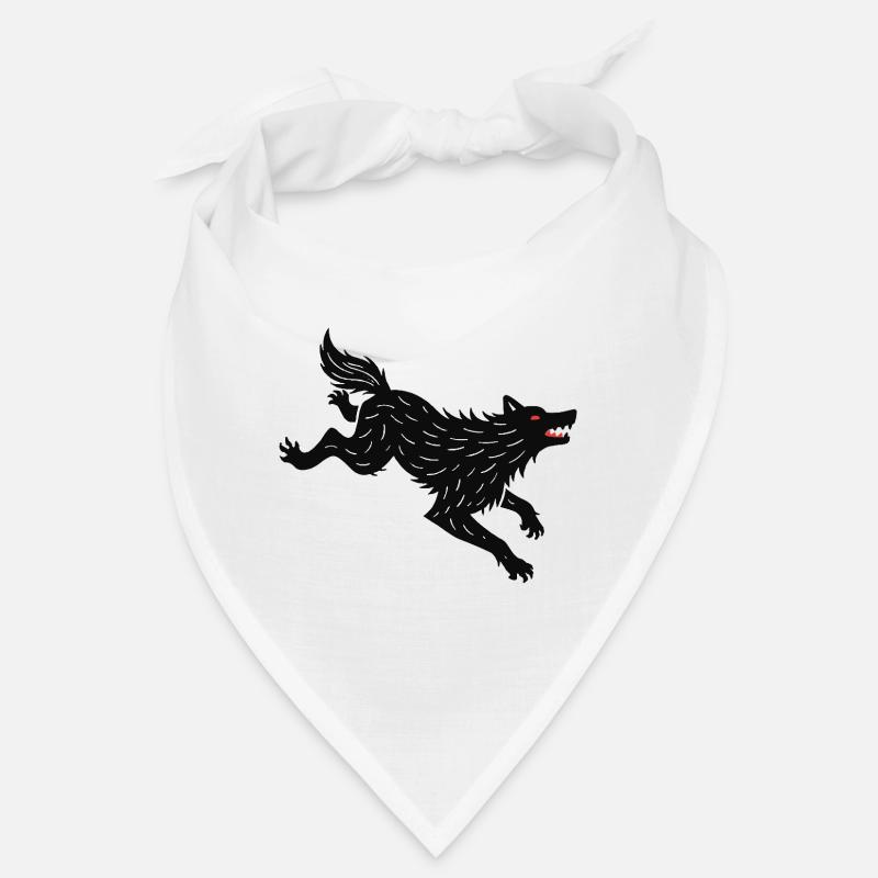 Black wolf runs Bandana