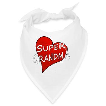 SUPER GRANDMA - Bandana - Weiß - Vorne