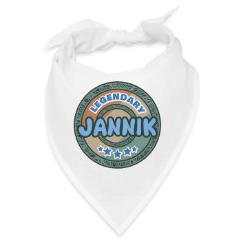 Spruch Jannik - Bandana - Weiß - Vorne
