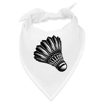 Tattoo Badminton - Sport mit Geschwindigkeit - Bandana - Weiß - Vorne