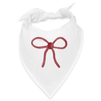 Aquarellbandschleife - Bandana - Weiß - Vorne