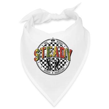 Steady Ska Reggae Circle Logo - Bandana - Weiß - Vorne
