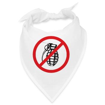 Granate Verboten! Frieden! - Illustration - Bandana - Weiß - Vorne