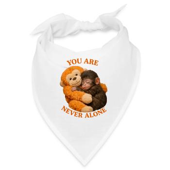 Baby Affe Punch mit Plüschaffen You're never alone - Bandana - Weiß - Vorne