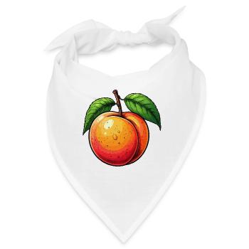 Pfirsich - Bandana - Weiß - Vorne