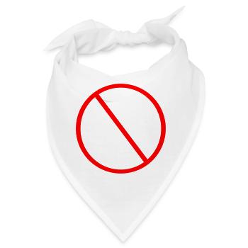 Verbotsschild Verbot Warnschild - Bandana - Weiß - Vorne