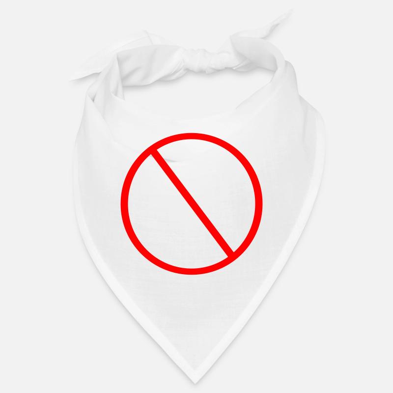 Panneau d’interdiction Panneau d’avertissement d’interdiction Bandana