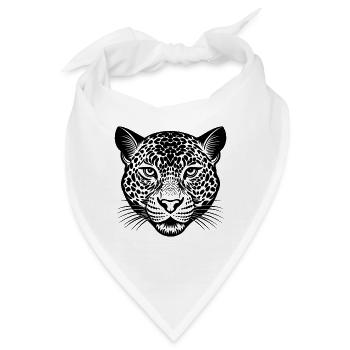 Leopardenkopf - Bandana - Weiß - Vorne