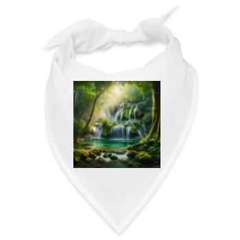 Wasserfall der Träume - Bandana - Weiß - Vorne