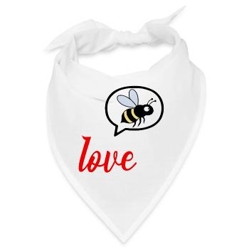 Ich liebe Honeybee Honey - Bandana - Weiß - Vorne