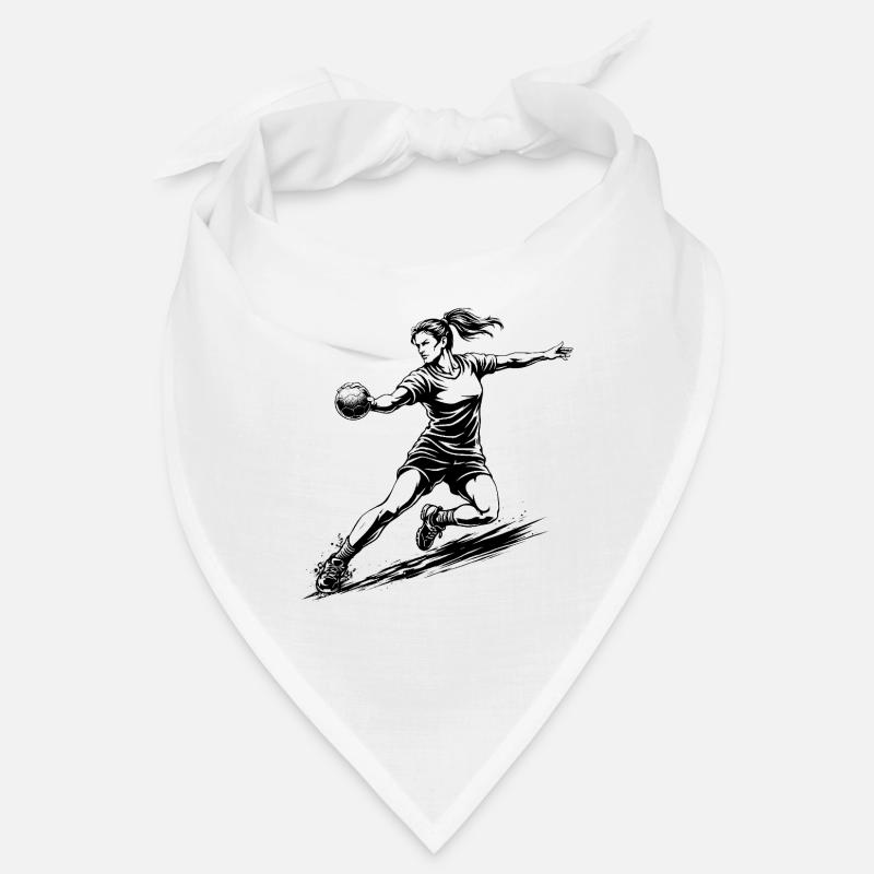 Dynamic handball player illustration Bandana