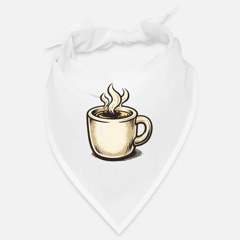 Coffee Whimsy Mug Sketch Bandana