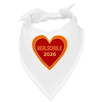 Realschule 2026 Herz - Bandana - Weiß - Vorne