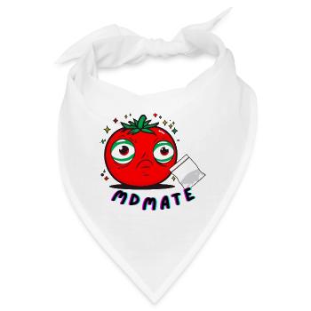 MDMATE - Tomate mit Kick - Bandana - Weiß - Vorne